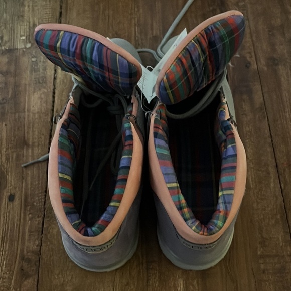 Tretorn Hi top athletic shoe boot women’s size 7 1/2 B pink purple and gray NWT - Picture 3 of 11